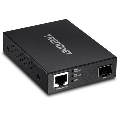 TRENDnet TFC-PGSFP Gigabit PoE SFP Media Converter, no power adapter required